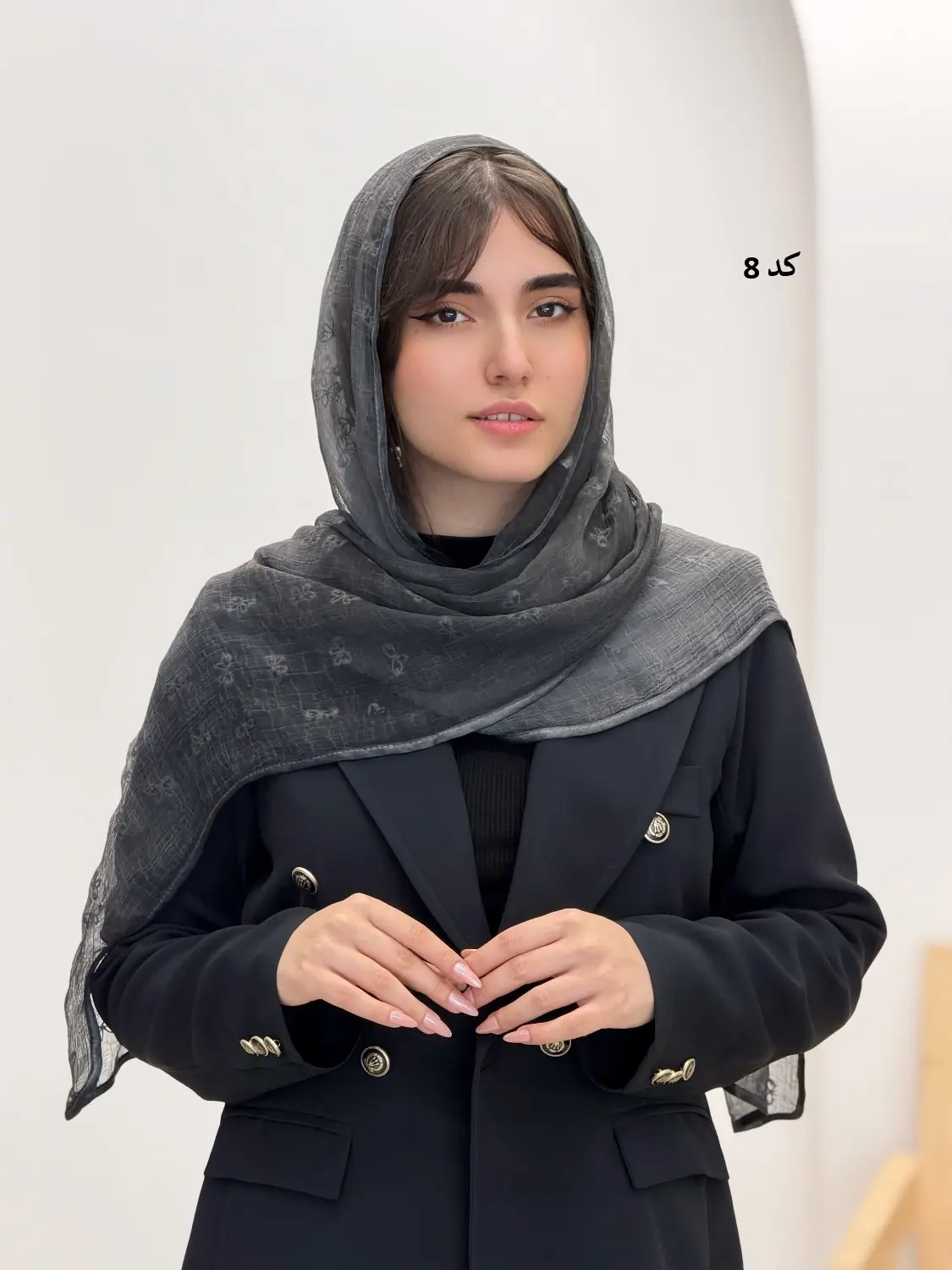 4624-شال حریر پاپیون